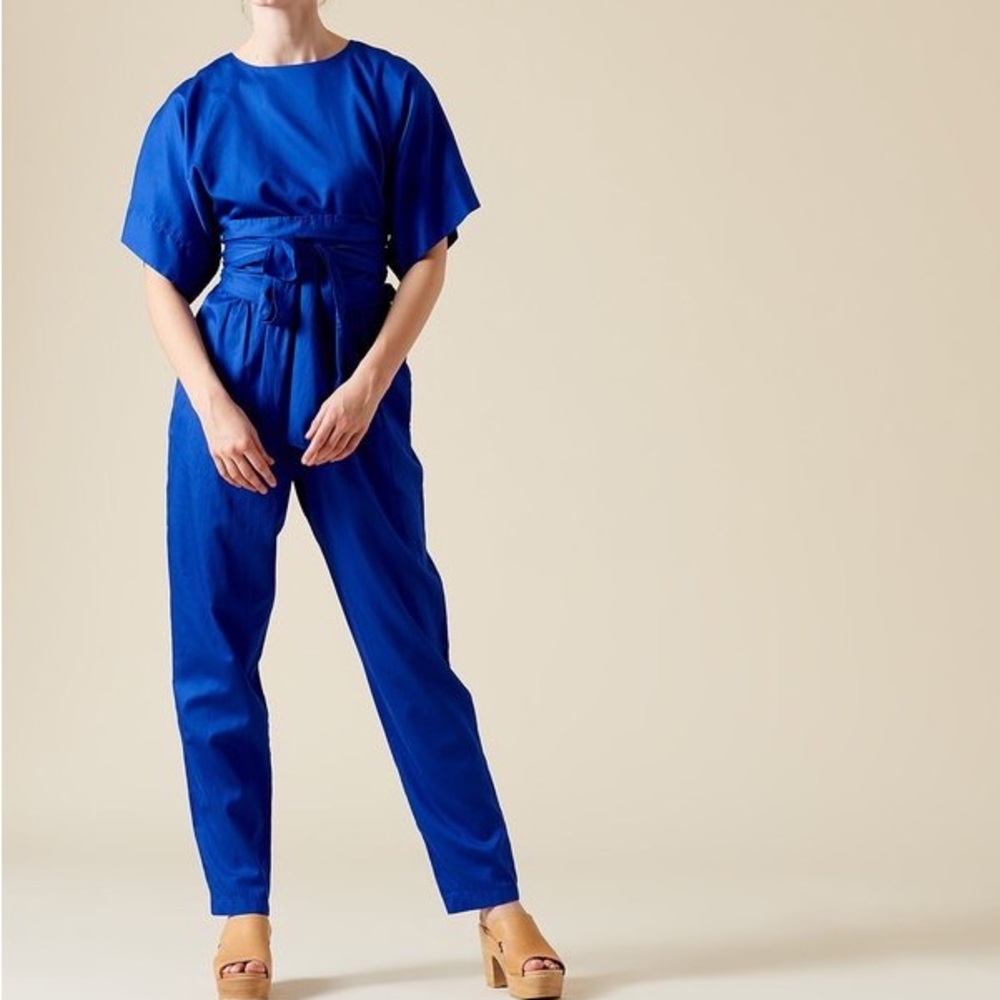 Black Crane rare Marine Royal Cobalt Blue Multi Pants and Top Medium